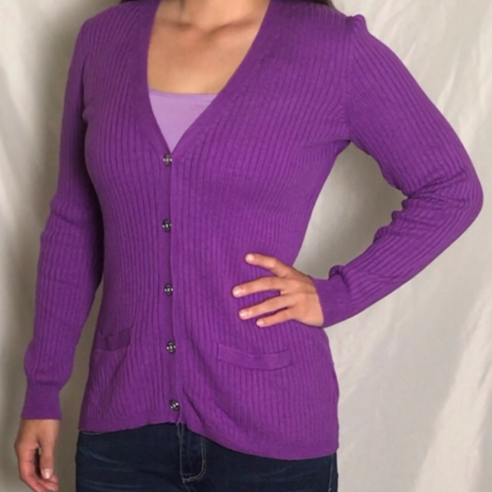 Ralph Lauren exclusive v-neck purple sweater small
